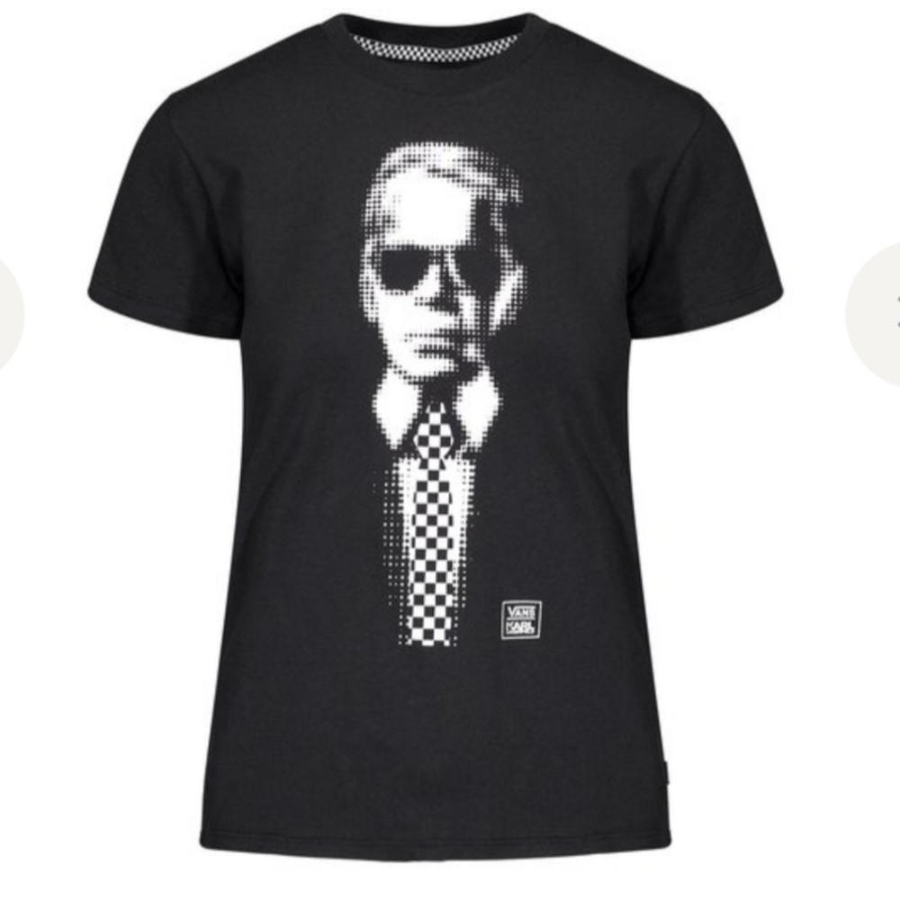 Vans Karl Lagerfeld collab graphic tee Small black designer classic pop culture
